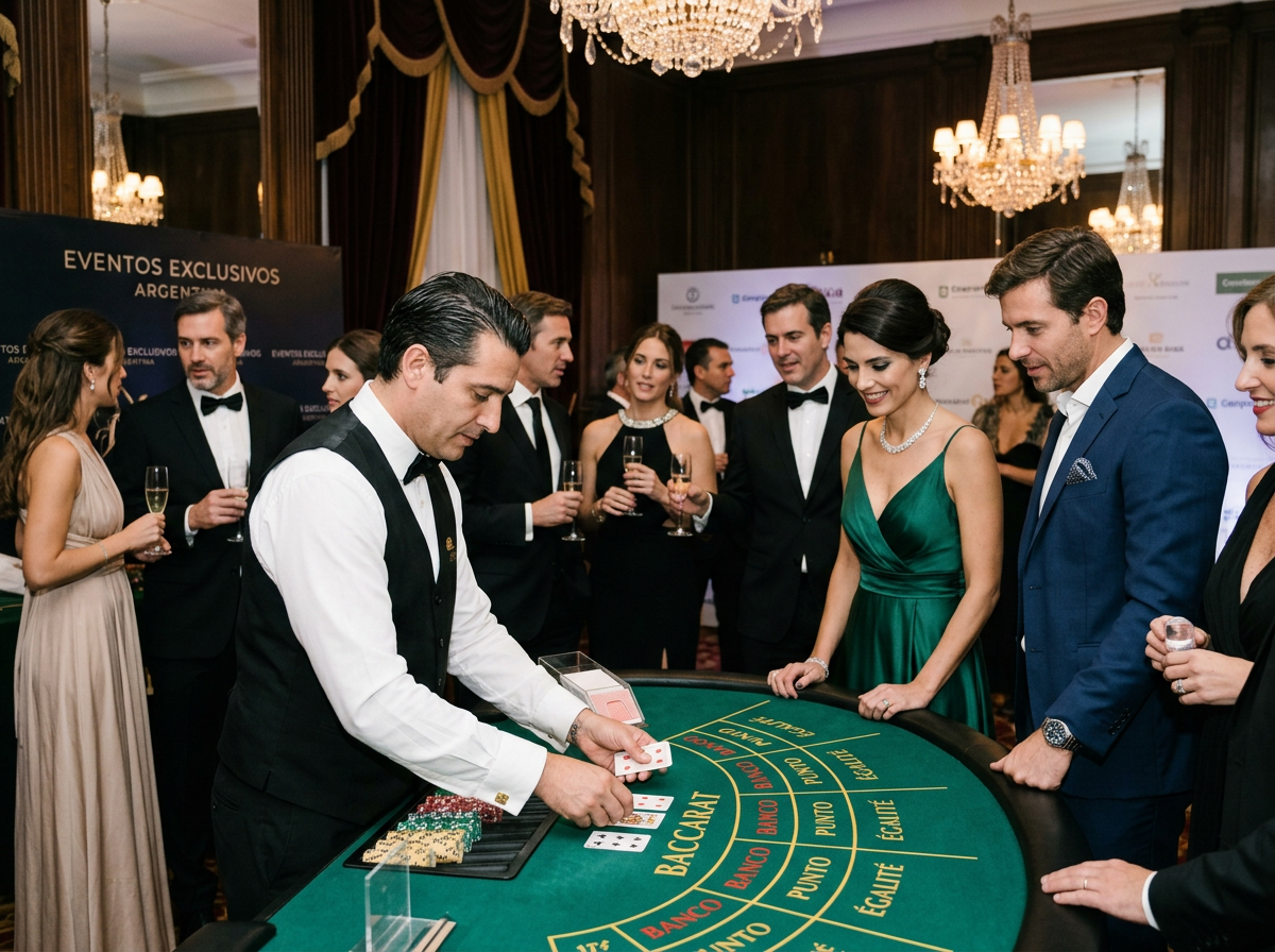 Mesa de baccarat en evento privado