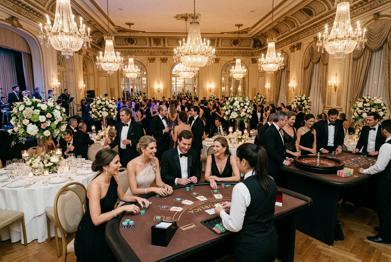 Entretenimiento premium en boda de lujo